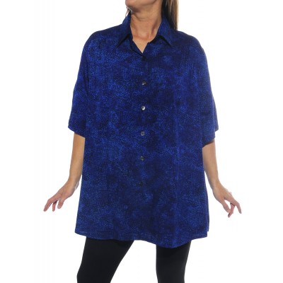 Women's Plus Size Tunic - Prism Blue 